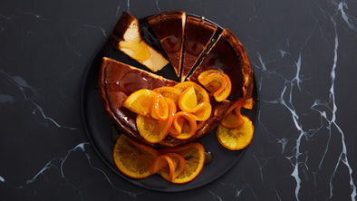 Basque Cheesecake with Candied Orange