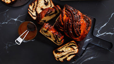 Chocolate Babka with Maple Glaze