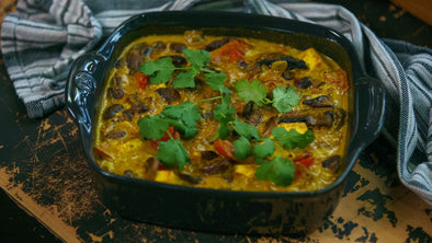 Golden Mushroom & Paneer Curry