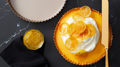 Lemon Citrus Tart with Candied Lemon