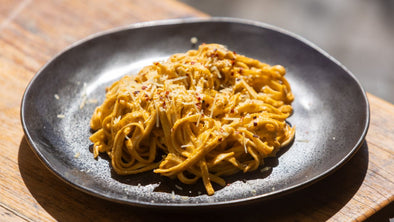 Sicilian-Style Tomato Basil Pesto Linguine