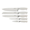 White Oval Knife 6 Piece Block Set