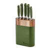 Olive Oval Knife 6 Piece Block Set